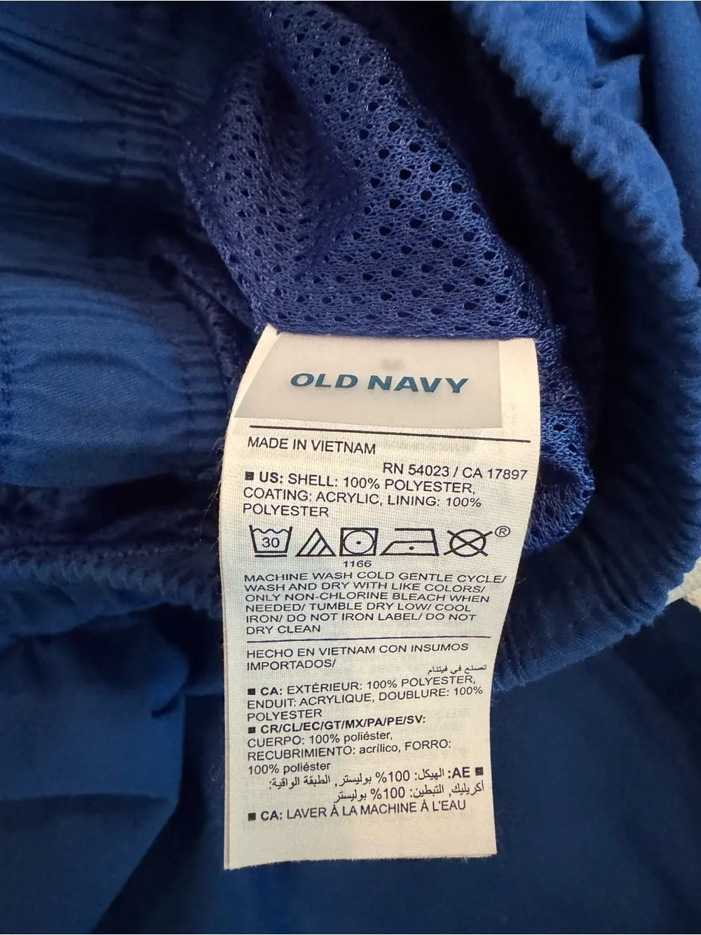 Old Navy Men's Swim Trunks in Royal Blue and Slate Gray